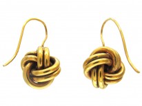 15ct Gold Victorian Flower Knot Earrings
