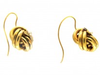 15ct Gold Victorian Flower Knot Earrings