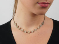Victorian 15ct Gold & Natural Split Pearl Flower Necklace