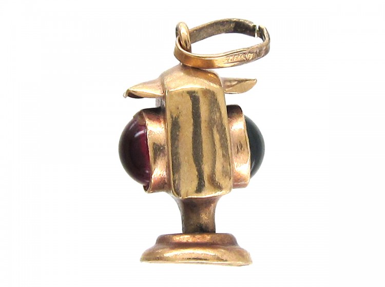 9ct Gold Stop & Go Traffic Light Charm