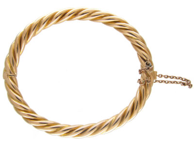 15ct Gold Barley Twist Victorian Bangle