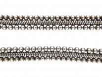 Edwardian Silver Victorian Bobble & Weave Collar