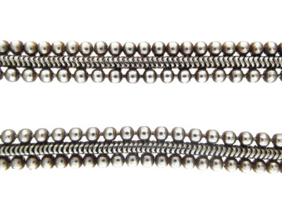 Edwardian Silver Victorian Bobble & Weave Collar