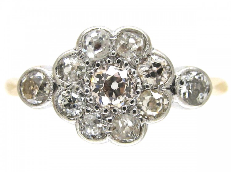 Edwardian Diamond Cluster Ring