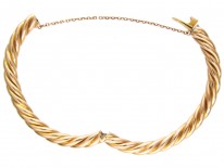 15ct Gold Barley Twist Victorian Bangle