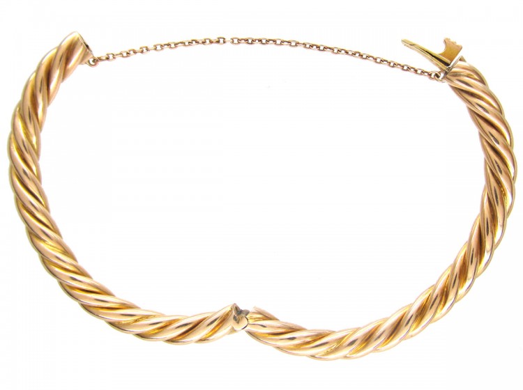 15ct Gold Barley Twist Victorian Bangle