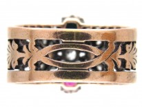 Diamond, Emerald & Ruby Belle Epoque Ring