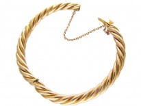 15ct Gold Barley Twist Victorian Bangle