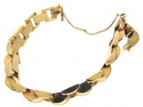 Retro 18ct Gold Articulated Tank Bracelet