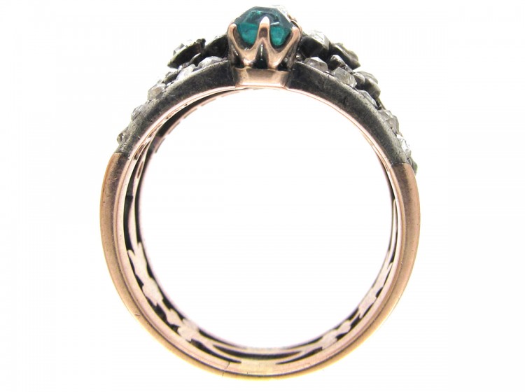 Diamond, Emerald & Ruby Belle Epoque Ring