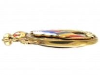 1st World War Enamel & Gold Flags Pendant