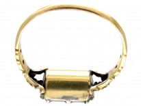 Georgian Barrel Shaped Aquamarine Ring