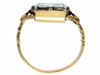 Georgian Barrel Shaped Aquamarine Ring