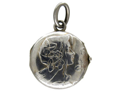 Small Silver Art Nouveau Locket