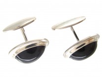 Silver Cherry Amber Cufflinks