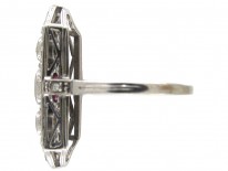 Art Deco Ruby & Diamond Rectangular Ring
