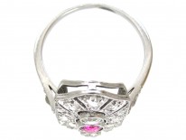 Art Deco Ruby & Diamond Rectangular Ring