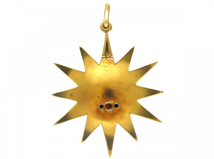 Victorian Natural Split Pearl Star Pendant