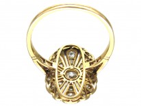 Edwardian Openwork Diamond Oval Cluster Ring