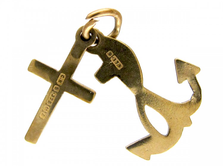9ct Gold Faith & Charity Charm