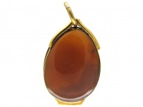 Georgian Gold & Agate Locket Pendant