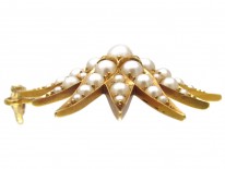 Victorian Natural Split Pearl Star Pendant