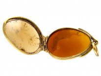 Georgian Gold & Agate Locket Pendant