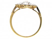 Edwardian Openwork Diamond Oval Cluster Ring