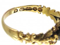 Georgian Pearl & Diamond Cluster Opening Ring