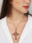 Georgian Large 18ct Gold & Amethyst Cross