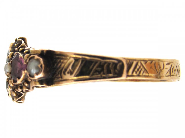 Victorian Double Hearts 15ct Gold Ring