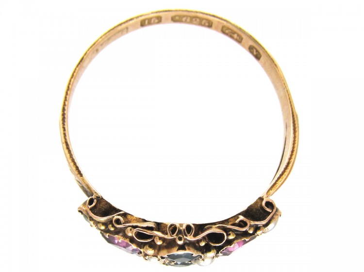 Victorian Double Hearts 15ct Gold Ring