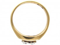Art Nouveau Two Stone Diamond Twist Ring