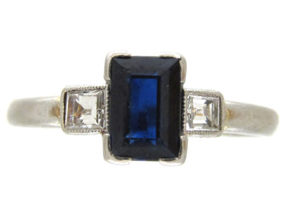 Art Deco Sapphire & Diamond Ring