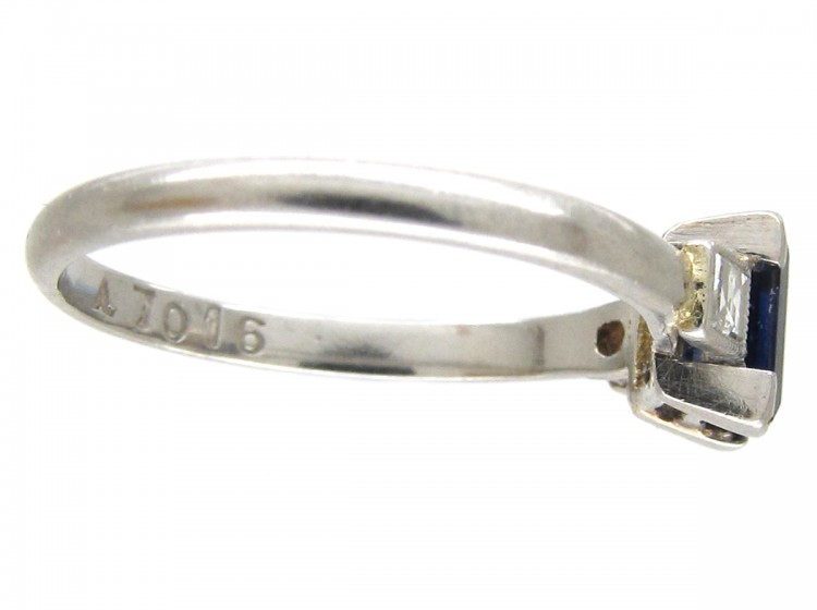 Art Deco Sapphire & Diamond Ring