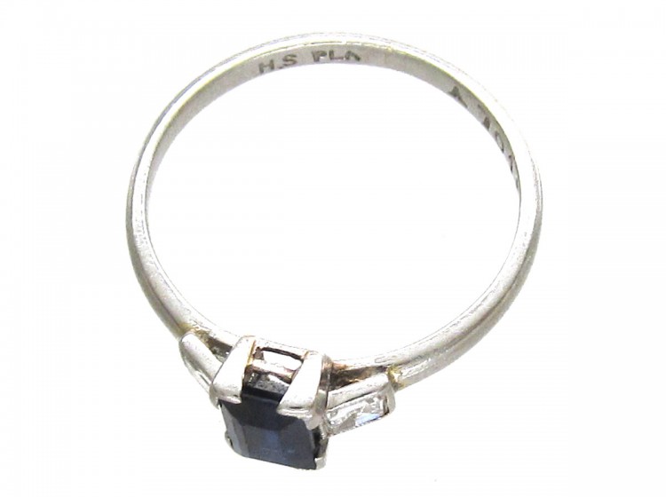 Art Deco Sapphire & Diamond Ring