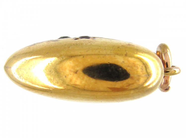 15ct Gold Gem Set Heart Pendant