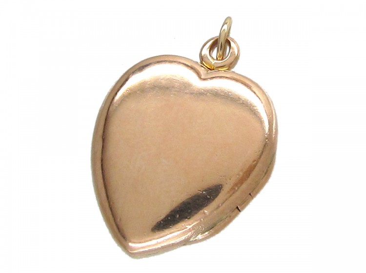 Pave Set Natural Split Pearl Edwardian Heart Locket