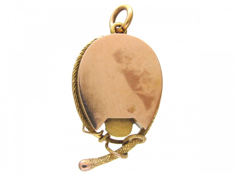 Victorian Fox Hunting & Racing 15ct Gold Locket
