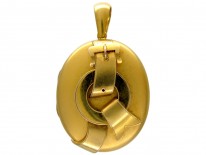 Victorian 18ct Gold Buckle Motif Locket