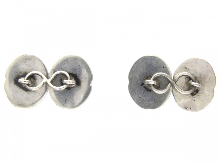 Scottish Silver & Agate Victorian Cufflinks