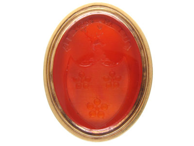Georgian Gold Cased & Carnelian Intaglio Seal