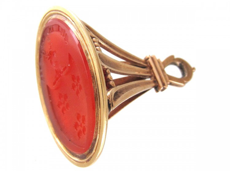 Georgian Gold Cased & Carnelian Intaglio Seal