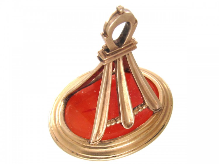 Georgian Gold Cased & Carnelian Intaglio Seal