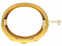Victorian 18ct Gold Diamond & Enamel Bangle