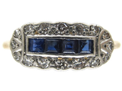 Art Deco Sapphire & Diamond Ring