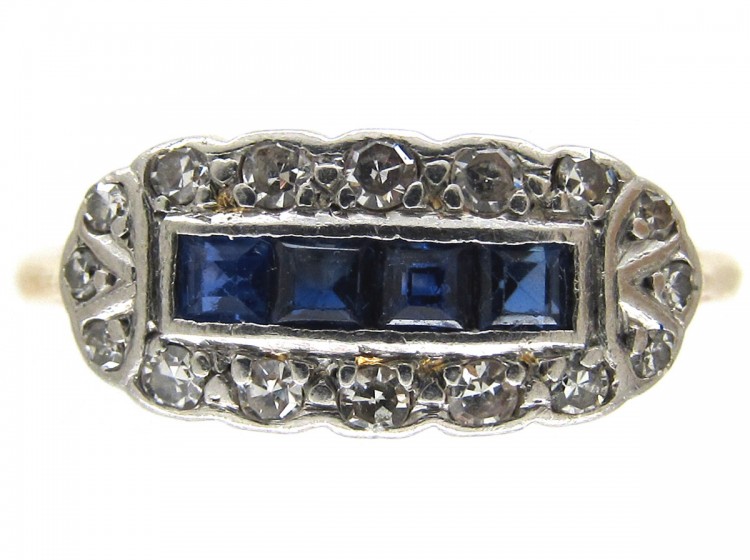 Art Deco Sapphire & Diamond Ring