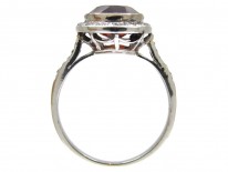 Hessanite & Diamond Edwardian Cluster Ring