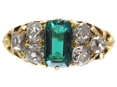 Victorian Emerald & Diamond Ring