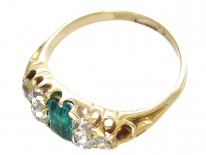 Victorian Emerald & Diamond Ring